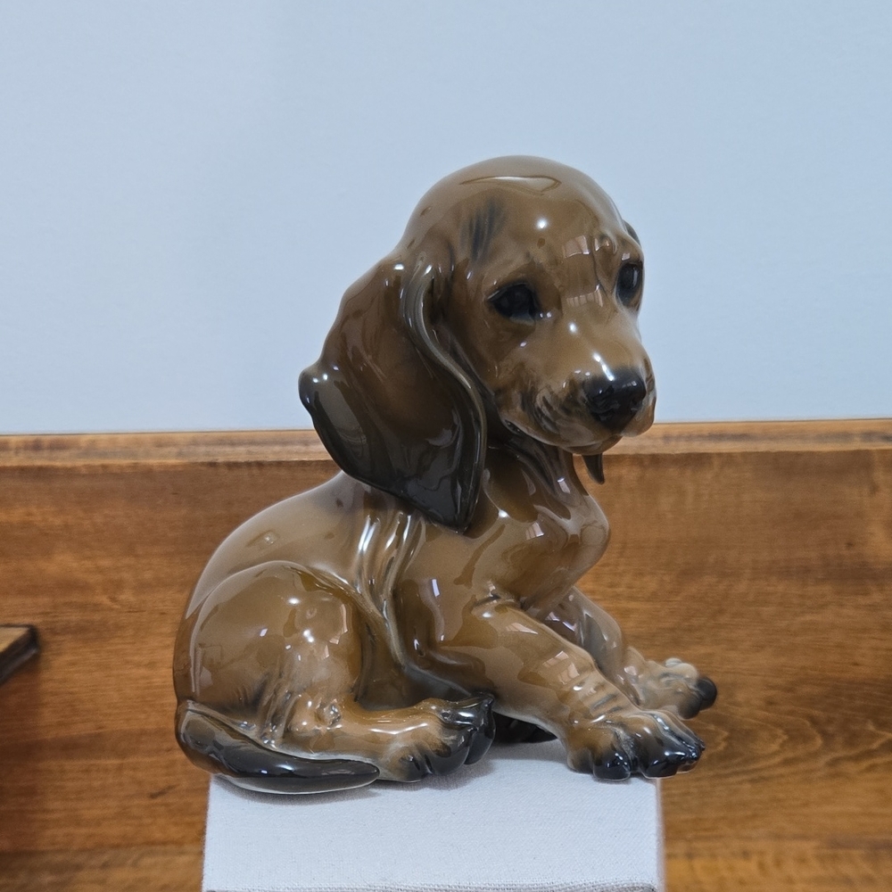 Rosenthal Germany Porcelain Dachshund Puppy By Theodor Karner